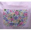 pink gingham floral cobbler apron