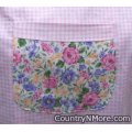 pink gingham floral cobbler apron