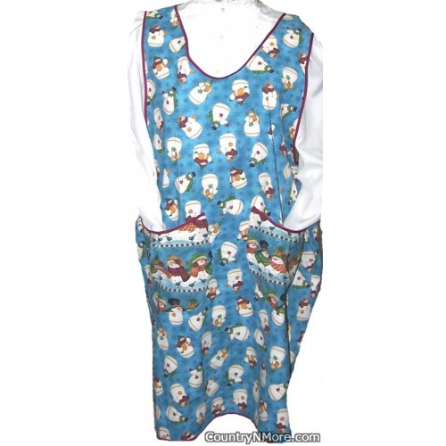 vintage snowman slip over apron sizes 18 20