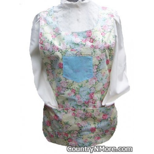 gorgeous floral gingham cobbler apron
