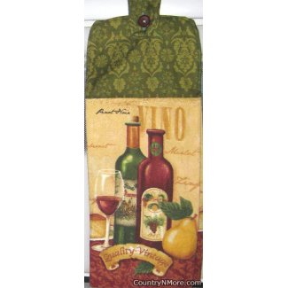 quality vintage wine oven door towel