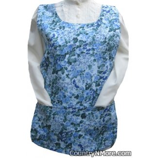 beautiful blue rose cobbler apron