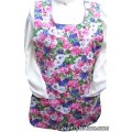 wildflower embroidered flower denim cobbler apron