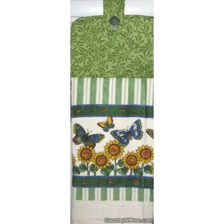 butterfly garden oven door towel 1254