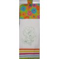 embroidered dragonfly ladybug retro flower oven door towel