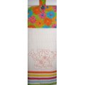 embroidered watering retro flower oven door towel