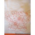 embroidered watering retro flower oven door towel