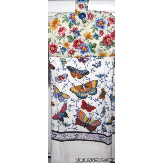 butterfly wildflower oven door towel