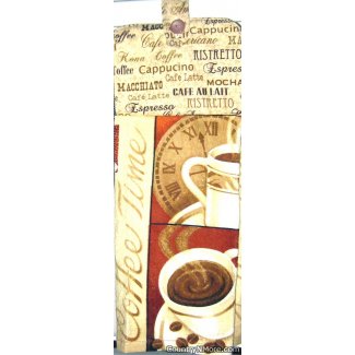 time coffee oven door towel