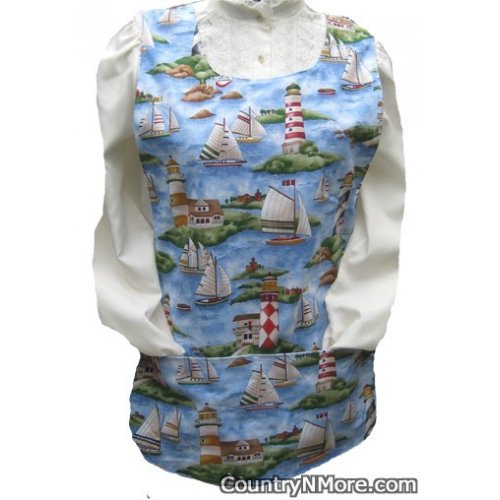 scenic lighthouse sailboat cobbler apron