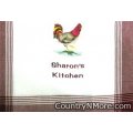 embroidered rooster kitchen towel sharons
