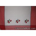 vintage cherry kitchen tea towel red