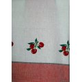 vintage cherry kitchen tea towel red