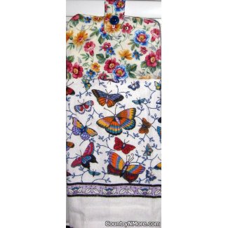butterflies wild flowers oven door towel