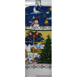 christmas scene 2 oven door towel