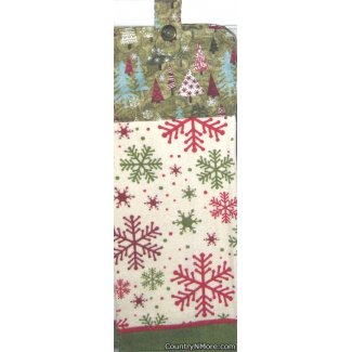 snowflake tree oven door towel