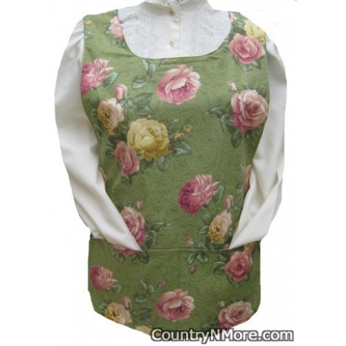vintage look rose floral cobbler apron