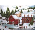 country winter town animal cobbler apron lg xl