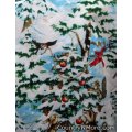 country winter town animal cobbler apron lg xl