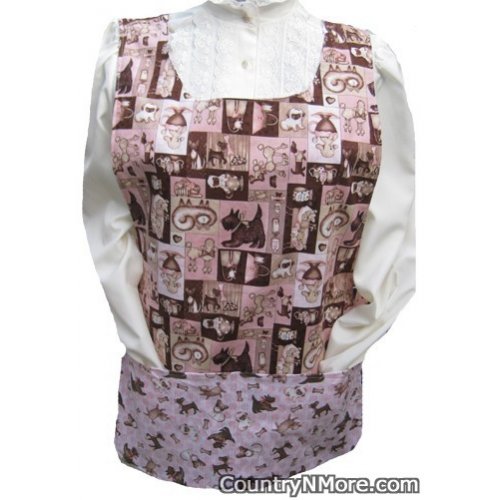 dogs polka dots pink 2 cobbler apron