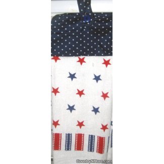 patriotic stars stripes oven door towel