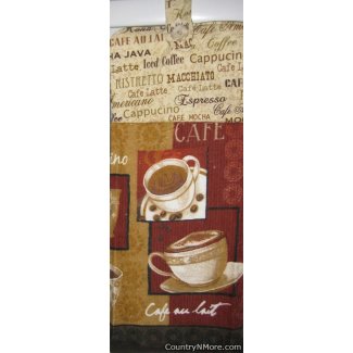 cafe au lait oven door towel