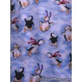 penguin snowmen holiday winter cobbler apron lg xl
