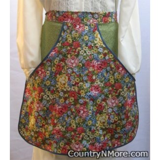 gorgeous floral waist clothespin apron