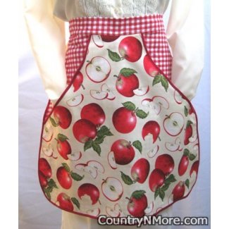 vintage country apple 2 clothespin waist apron