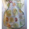 vintage fresh fruit clothespin waist apron