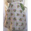 vintage plaid fruit waist clothespin apron