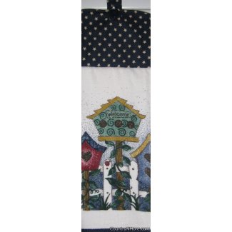 americana stars birdhouse welcome oven door towel