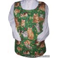 cat family flower cobbler apron