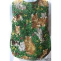 cat family flower toddler cobbler apron