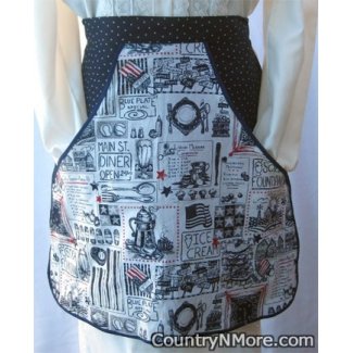 vintage americana clothespin waist apron