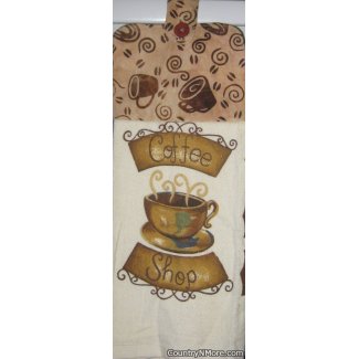 coffee shop cup oven door towel