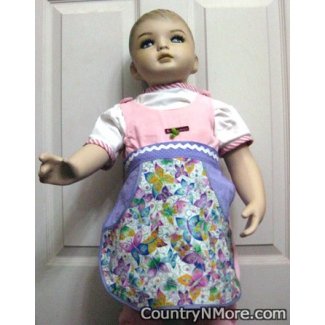 butterflies polka dots waist apron lg