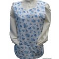 blue rose floral cobbler apron