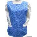 blue rose floral cobbler apron