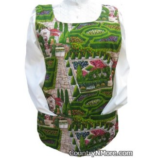 english garden colorful rose cobbler apron