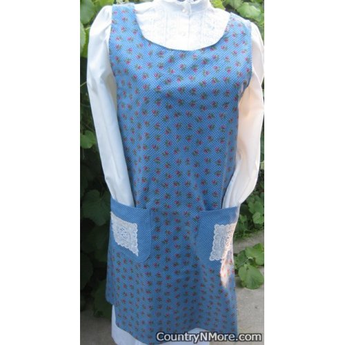 vintage rose amish canning apron large