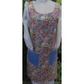 vintage wild flower canning apron large