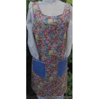 vintage wild flower canning apron large