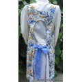garden floral vintage canning apron large