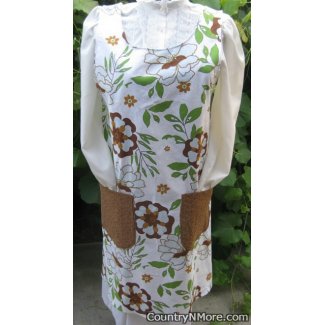 vintage retro flower canning apron