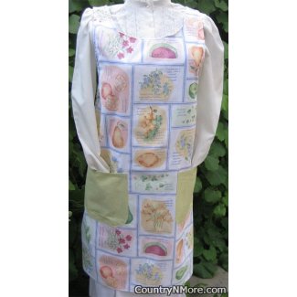 vintage fruit floral canning apron