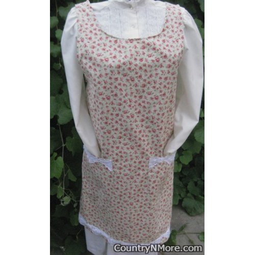 vintage rose 2 canning apron large