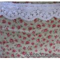 vintage rose canning apron large