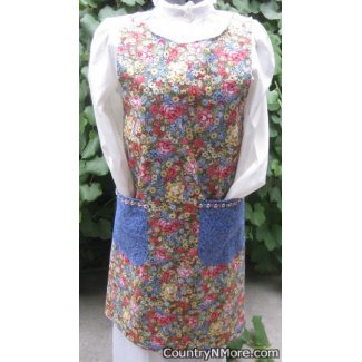 wild flower vintage canning apron medium