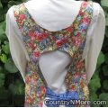 wild flower vintage canning apron medium